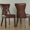 Dark Brown Leather Dining Chairs (Photo 8 of 25)