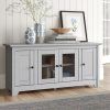 Rustic Corner 50" Solid Wood Tv Stands Gray (Photo 1 of 15)