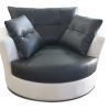 Leather Black Swivel Chairs (Photo 18 of 25)