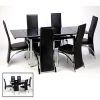 Black Glass Dining Tables 6 Chairs (Photo 15 of 25)