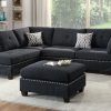 Black Fabric Sectional (Photo 5 of 15)