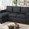 Black Fabric Sectional (Photo 7 of 15)