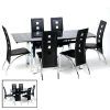 Black Glass Extending Dining Tables 6 Chairs (Photo 15 of 25)