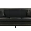 Bonded Leather All in One Sectional Sofas With Ottoman and 2 Pillows Brown (Photo 14 of 15)