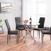 Round Black Glass Dining Tables and 4 Chairs (Photo 25 of 25)