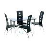 Black Glass Dining Tables and 4 Chairs (Photo 9 of 25)