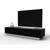 Damian Tv Stand In Black Glass Top And Piano Black High In Black Tv regarding Trendy Shiny Black Tv Stands (Photo 6841 of 7825)