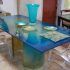 25 Best Collection of Blue Glass Dining Tables