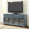 Tv Stands Cabinet Media Console Shelves 2 Drawers With Led Light (Photo 9 of 15)