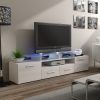 Zimtown Tv Stands With High Gloss Led Lights (Photo 9 of 15)