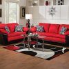 Red and Black Sofas (Photo 1 of 10)