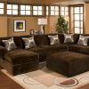 2Pc Luxurious and Plush Corduroy Sectional Sofas Brown (Photo 13 of 15)