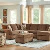 2Pc Luxurious and Plush Corduroy Sectional Sofas Brown (Photo 1 of 15)