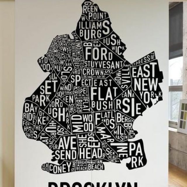 The Best Brooklyn Map Wall Art
