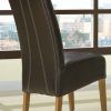 Dark Brown Leather Dining Chairs (Photo 5 of 25)