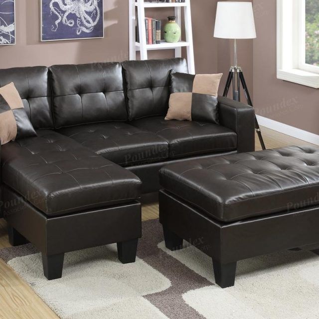 2024 Latest Leather Sectionals with Ottoman