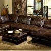 Chocolate Brown Sectional With Chaise (Photo 4 of 15)