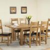 Chunky Solid Oak Dining Tables and 6 Chairs (Photo 19 of 25)
