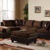 3Pc Faux Leather Sectional Sofas Brown (Photo 11 of 15)