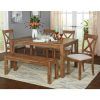 Osterman 6 Piece Extendable Dining Sets (Set of 6) (Photo 12 of 25)