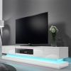 Zimtown Tv Stands With High Gloss Led Lights (Photo 2 of 15)