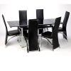 Black Glass Extending Dining Tables 6 Chairs (Photo 4 of 25)