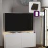 Milano White Tv Stands With Led Lights (Photo 9 of 15)