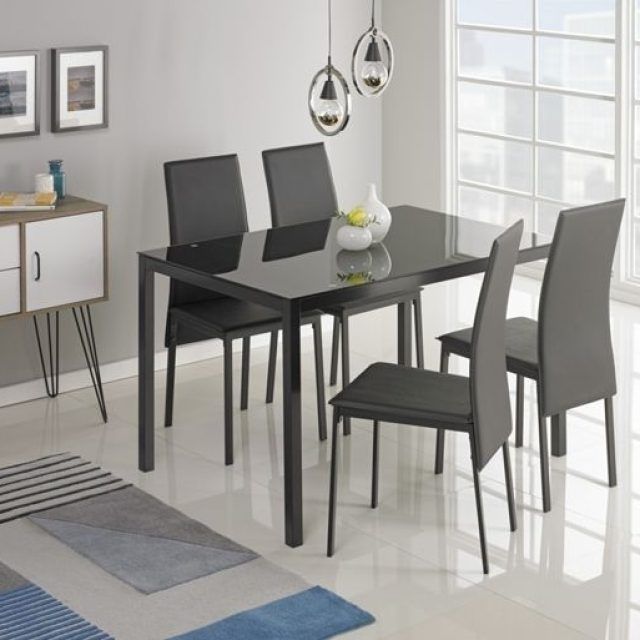 25 Ideas of Cheap Glass Dining Tables and 4 Chairs