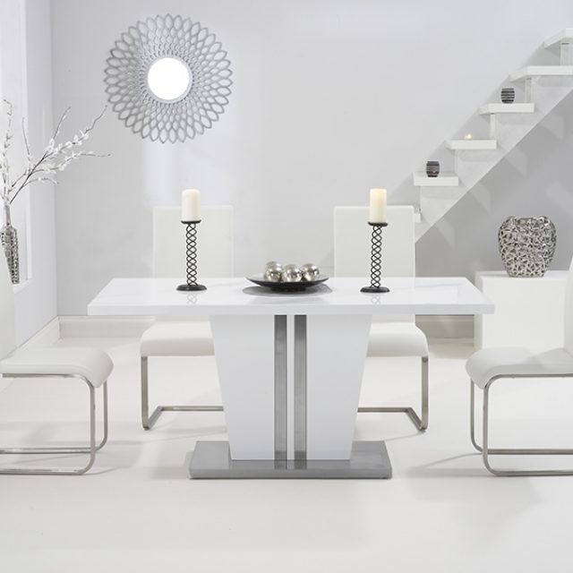 25 Ideas of White High Gloss Dining Tables