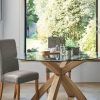 Round Glass and Oak Dining Tables (Photo 24 of 25)