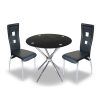 Black Glass Dining Tables and 4 Chairs (Photo 25 of 25)