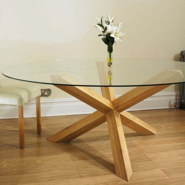 Top 25 of Oak Glass Dining Tables
