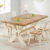 Cream and Oak Dining Tables (Photo 25 of 25)