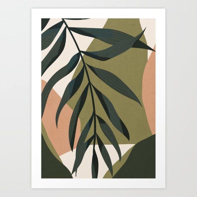 Top 15 of Abstract Tropical Foliage Wall Art