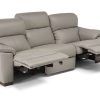 Travis Dk Grey Leather 6 Piece Power Reclining Sectionals With Power Headrest & Usb (Photo 18 of 25)
