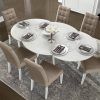 White Gloss Round Extending Dining Tables (Photo 17 of 25)