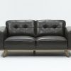 Caressa Leather Dark Grey Sofa Chairs (Photo 2 of 25)