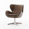 Espresso Leather Swivel Chairs (Photo 1 of 25)
