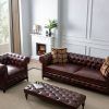 Faux Leather Sofas in Dark Brown (Photo 2 of 15)