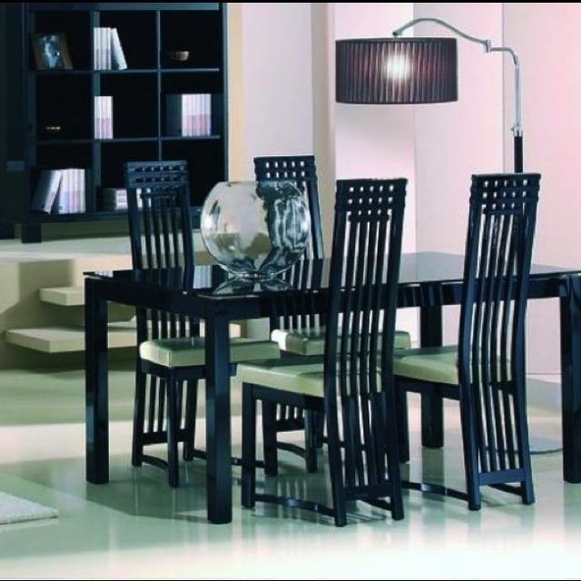 25 Photos Black High Gloss Dining Chairs
