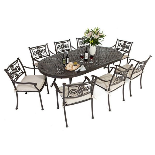 25 Ideas of 8 Seat Outdoor Dining Tables