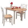 30-Inch Square Natural/ White 3-Piece Dining Set within 3 Piece Dining Sets (Photo 7613 of 7825)