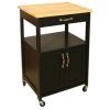 Modern Black Tv Stands on Wheels With Metal Cart (Photo 1 of 15)