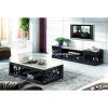 Lizz Black Living Room Furniture Tv Stand And Coffee Table Tv in Most Current Tv Cabinets And Coffee Table Sets (Photo 6660 of 7825)