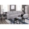2Pc Crowningshield Contemporary Chaise Sofas Light Gray (Photo 5 of 15)