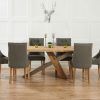 Oak Dining Tables and Fabric Chairs (Photo 10 of 25)