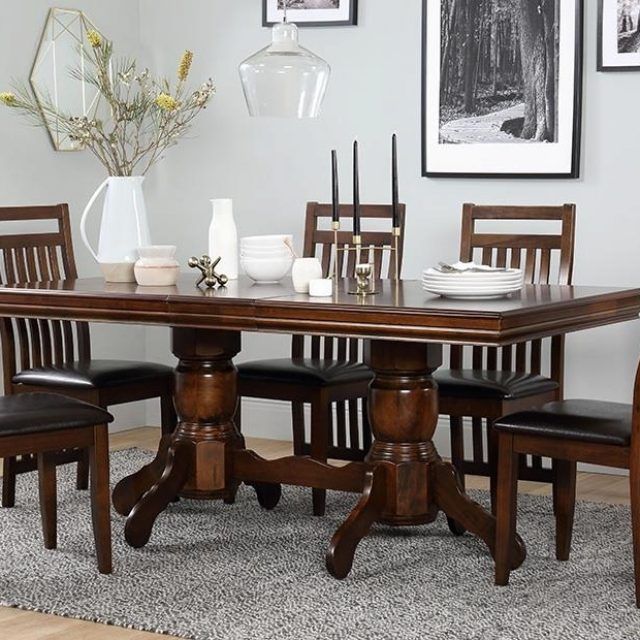 25 Best Collection of Dark Wood Dining Tables 6 Chairs