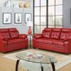 Red Leather Sofas (Photo 9 of 10)