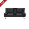 Celine Sectional Futon Sofas With Storage Camel Faux Leather (Photo 10 of 15)