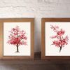 Red Cherry Blossom Wall Art (Photo 10 of 20)